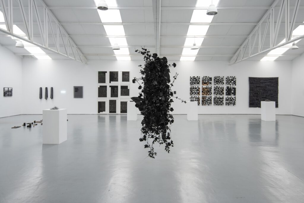 Installation view I Have No Regret For The Past And This Is Not The End Of The World (2026) by Joël Andrianomearisoa at Sabrina Amrani. Courtesy of the artist and Sabrina Amrani
